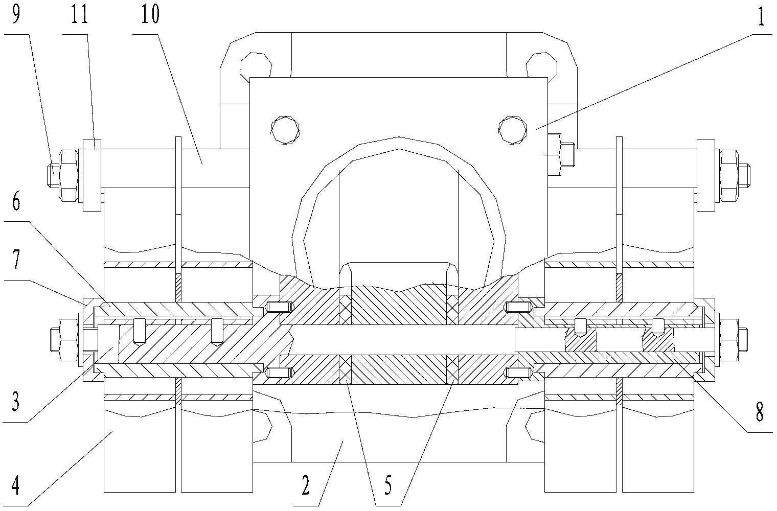 Bilateral double-spring driving unfolding mechanism