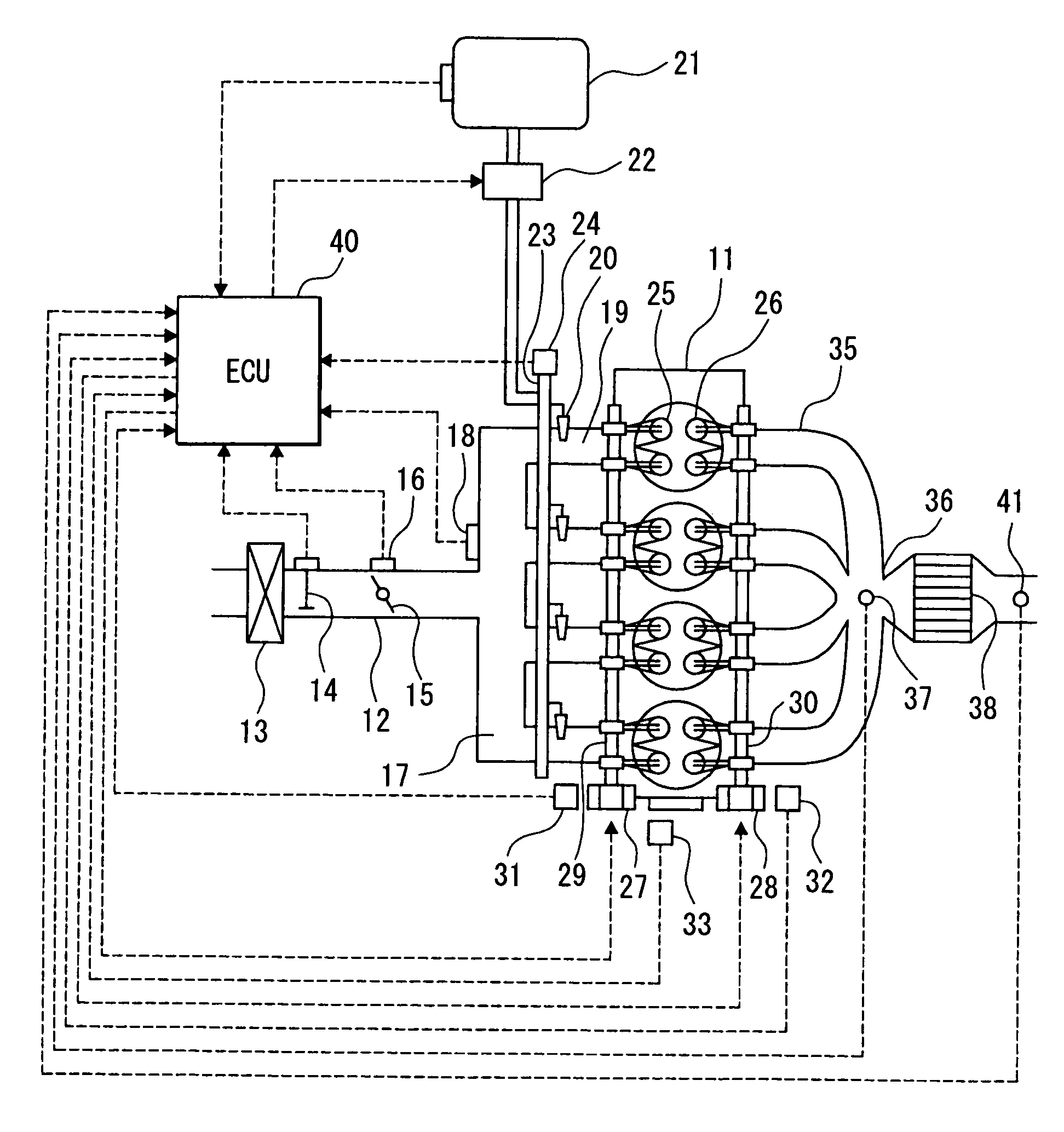 Cylinder air-fuel ratio controller for internal combustion engine