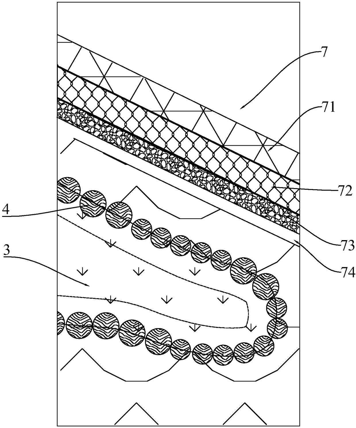 Ecological bay channel based on permeable dike