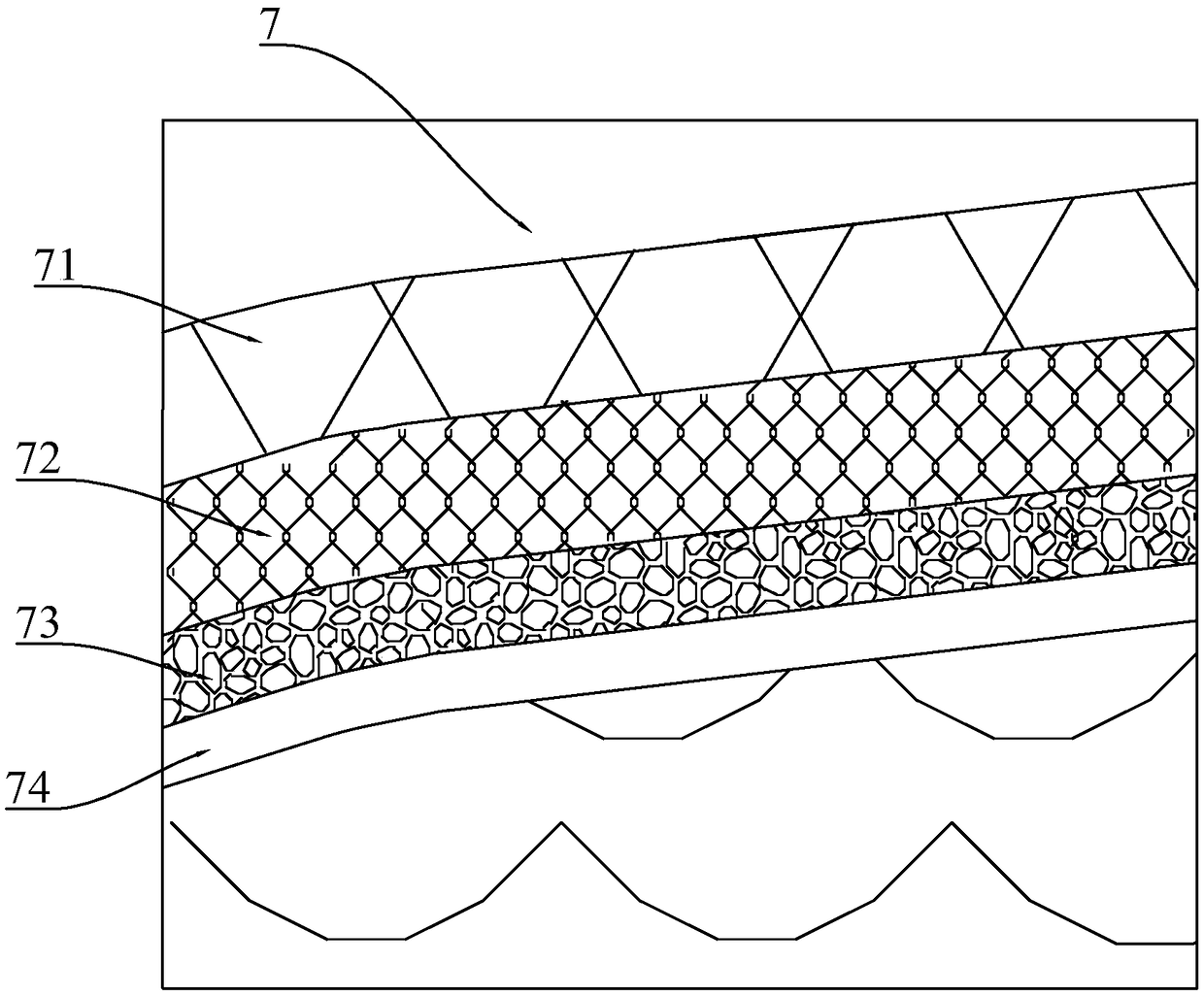 Ecological bay channel based on permeable dike