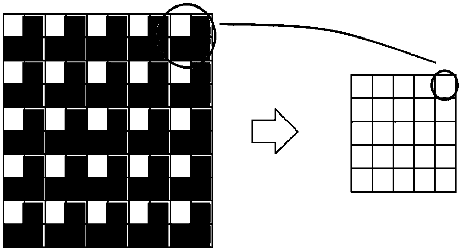 Numeric field L-type pixel binning method