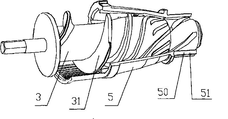 Easy cleaning extrusion type juicer