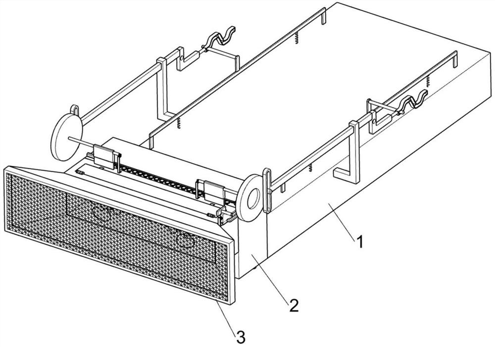 A battery pack housing assembly utilizing high-speed airflow for auxiliary heat dissipation