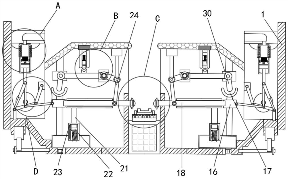 Needle eye pulling deformation reducing assembly for shoe lasting environment-friendly pretreatment