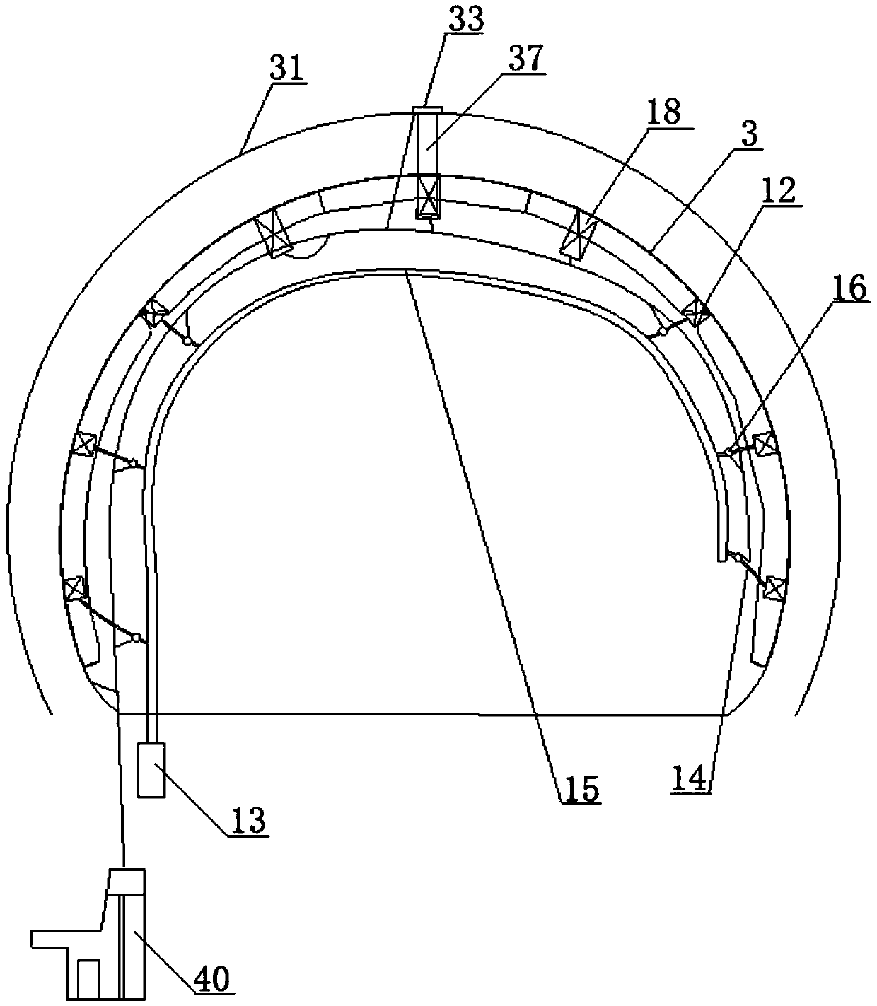 Construction method of tunnel two-lining concrete pouring system