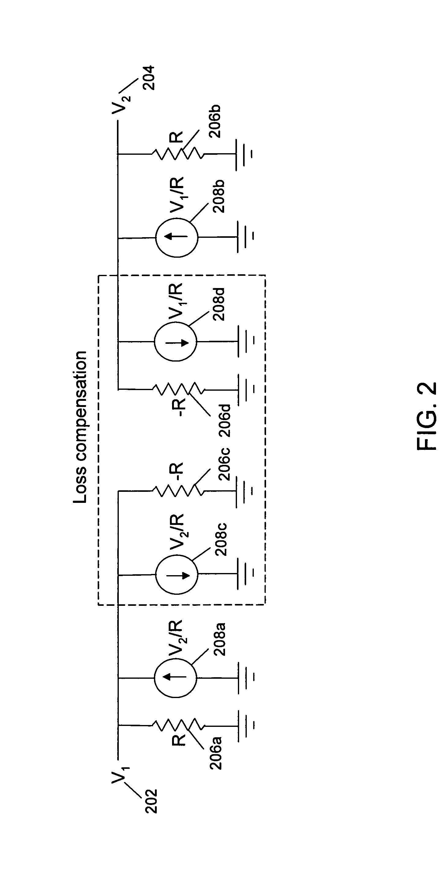 Tunable balanced loss compensation in an electronic filter