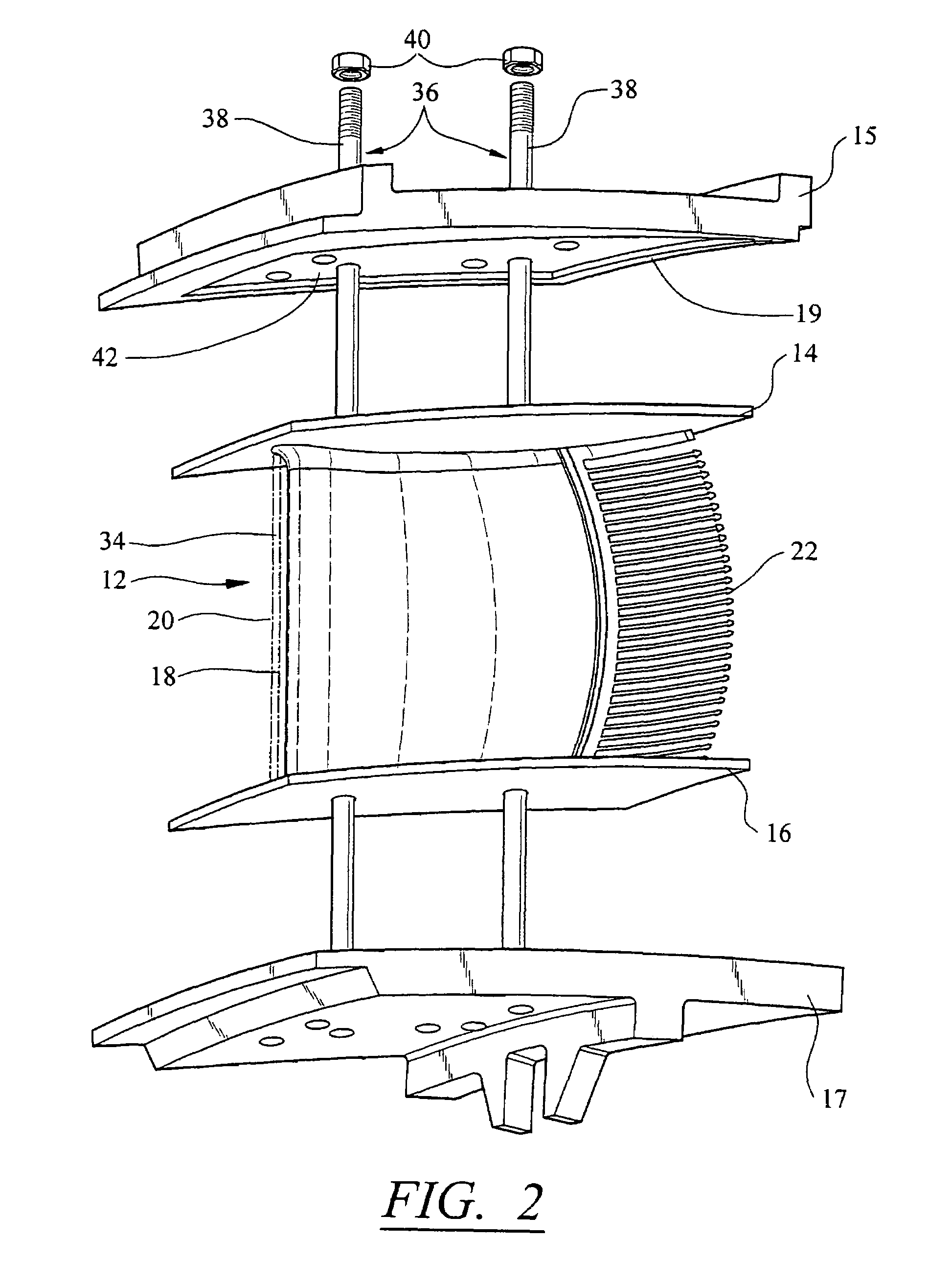 Support system for a composite airfoil in a turbine engine