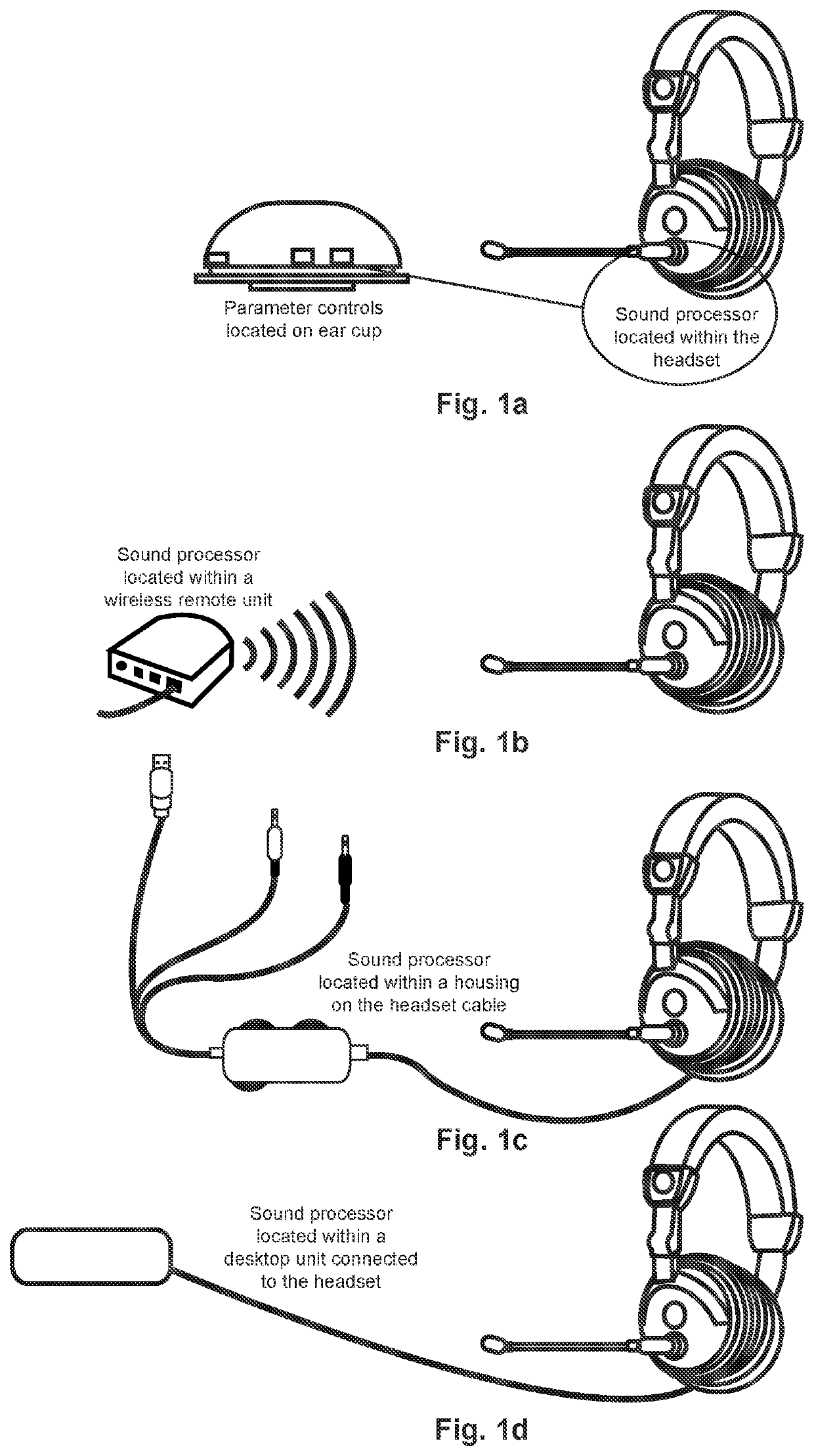 Gaming headset with programmable audio paths