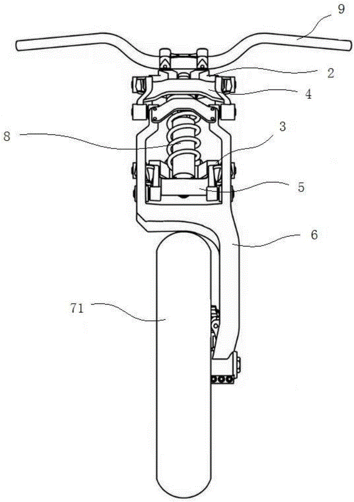 Structure of front suspension system of motorcycle