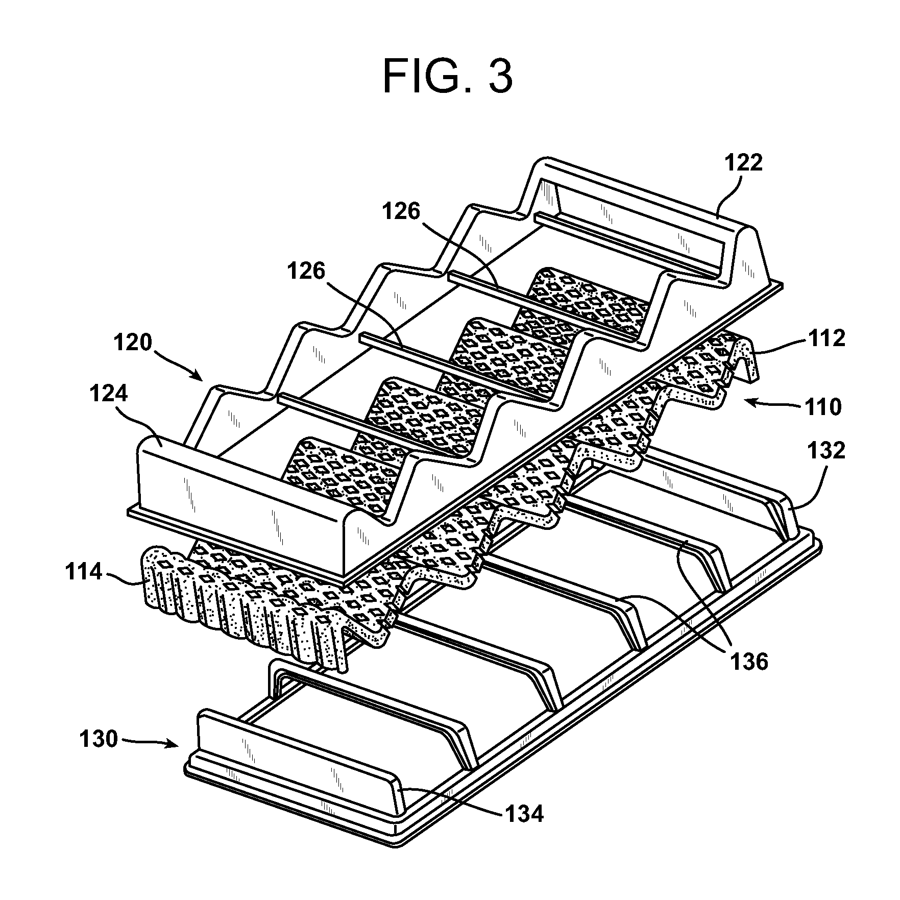 Air filter formed by slit and expanded layers of electrostatically enhanced material
