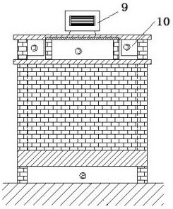 Bulk curing barn structure and gas-water separation moisture removal and wet bulb temperature control method