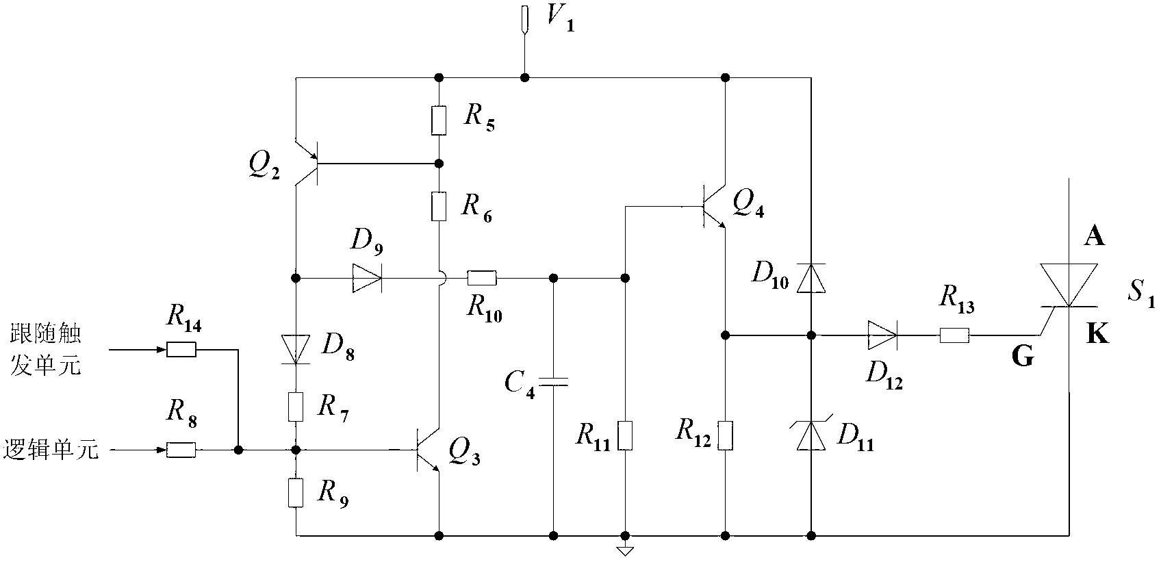 A triggering system of thyristor switched capacitor valve set