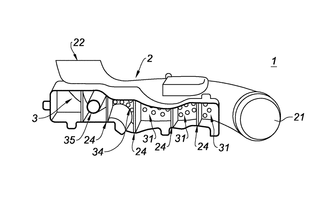 Device for attenuating intake noise and radiated noise