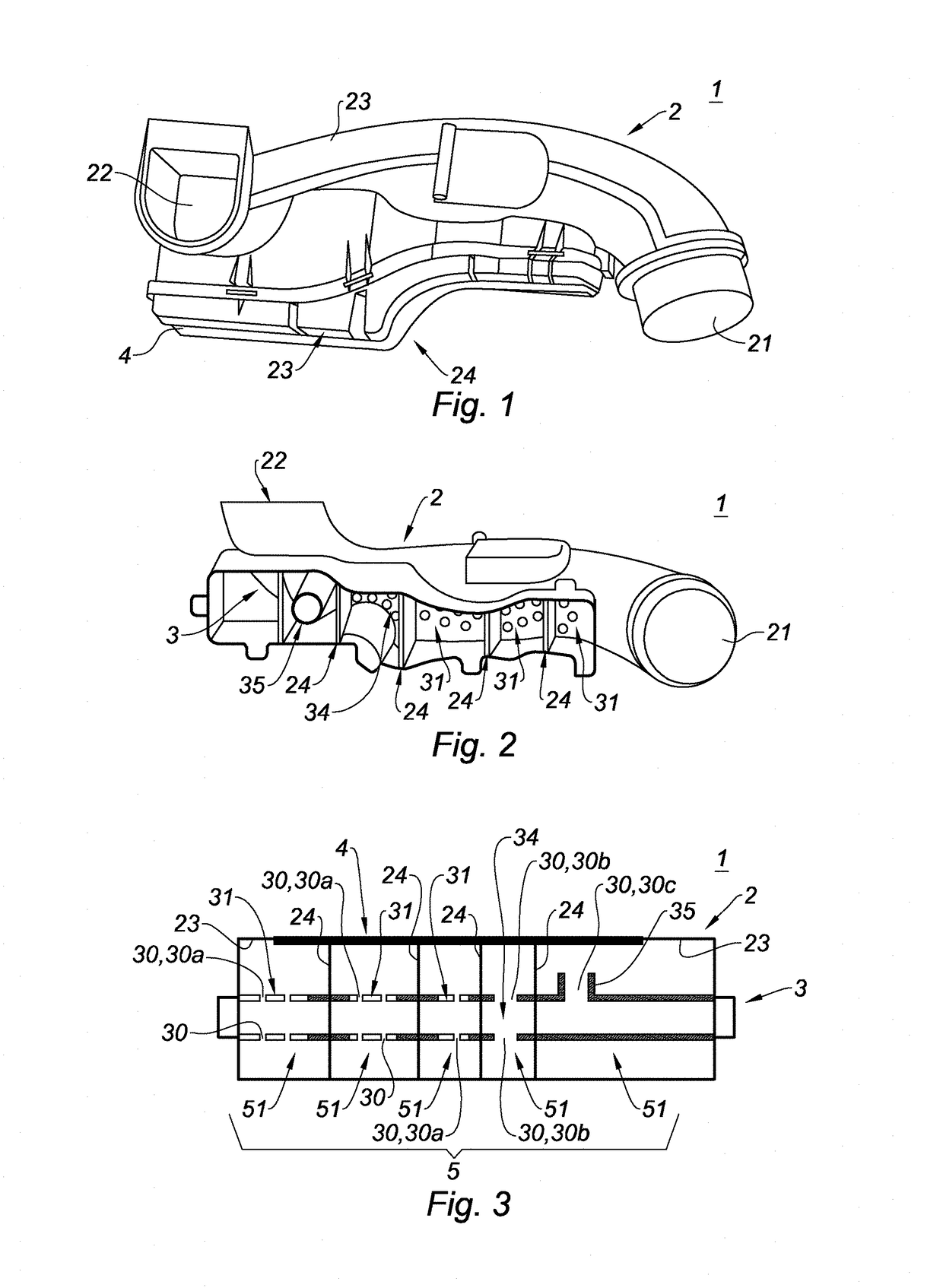 Device for attenuating intake noise and radiated noise