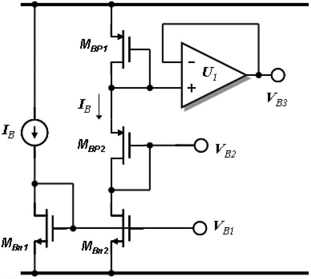 Photovoltaic detector read-out unit circuit applying inverted voltage follower