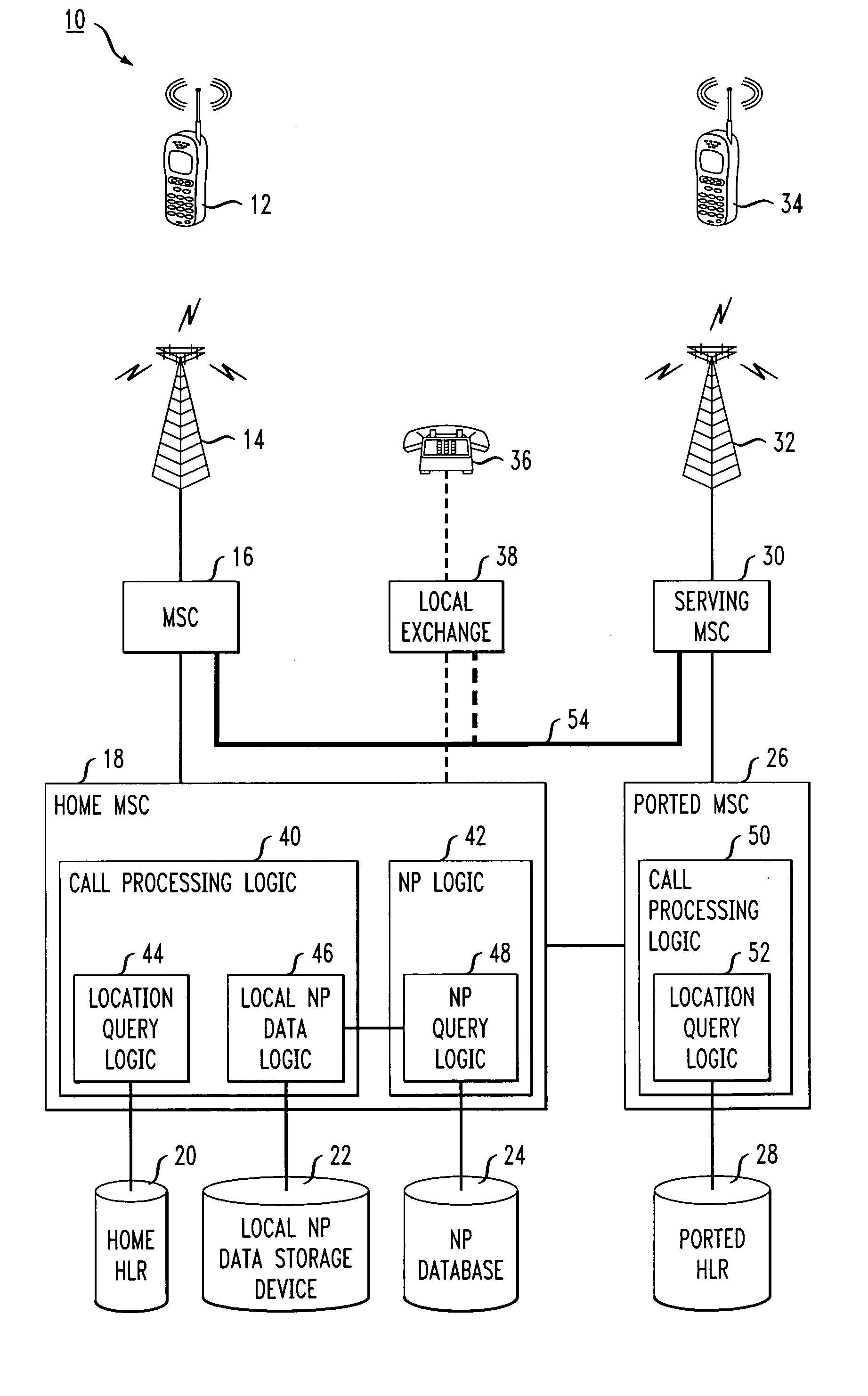 Storing query results to reduce number portability queries in wireless network