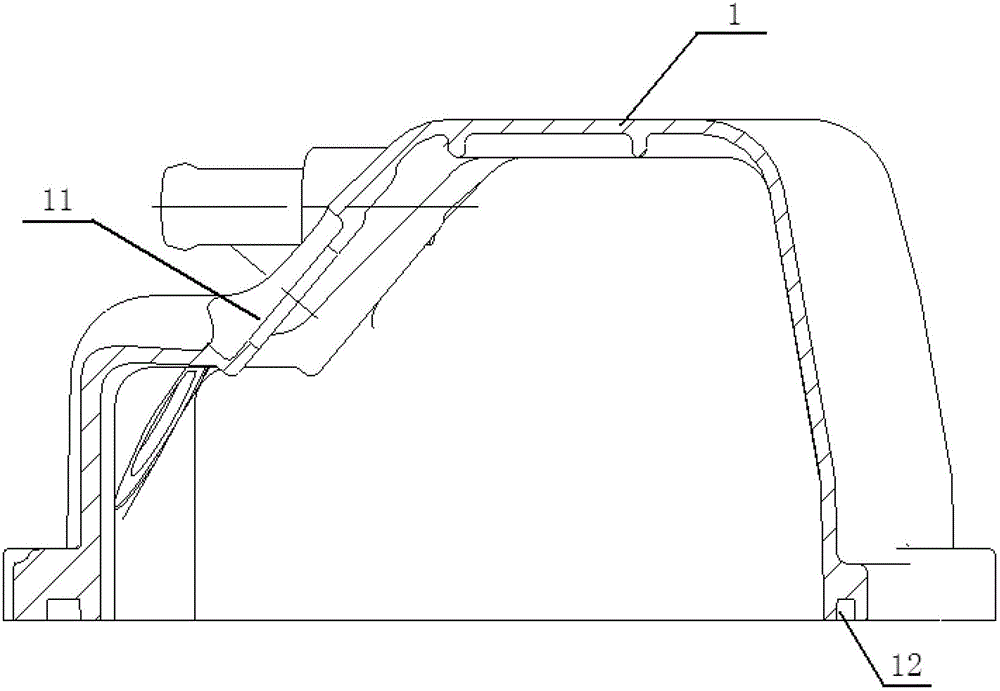 Diesel engine cylinder head cover