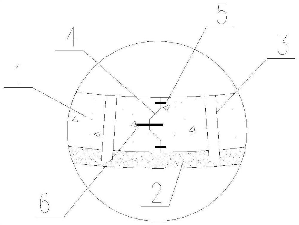 Arch tooth type arch invert cushion pool and construction method