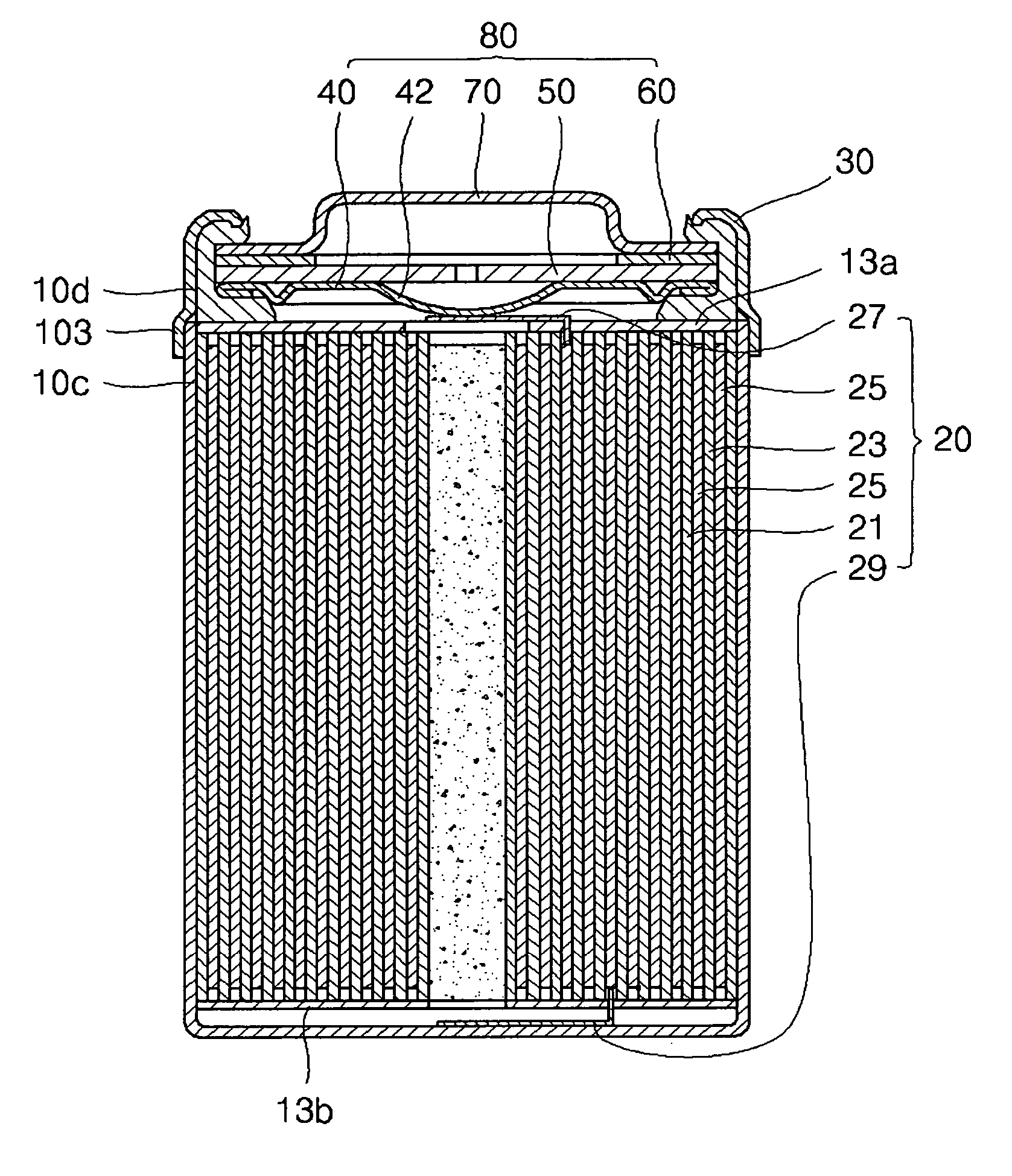 Cylindrical type secondary battery with upper and lower battery assemblies and fabrication method thereof