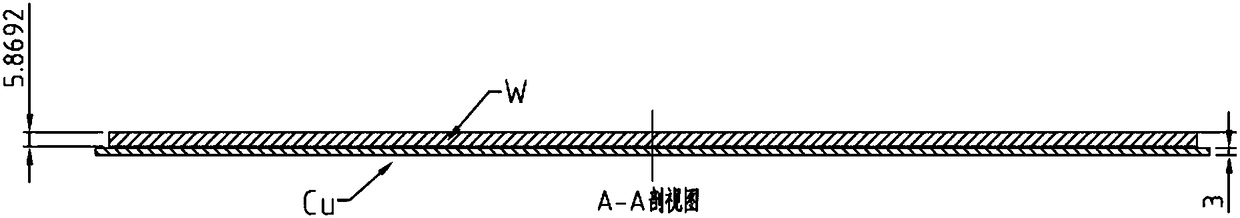Tungsten target material welding method and tungsten target material assembly