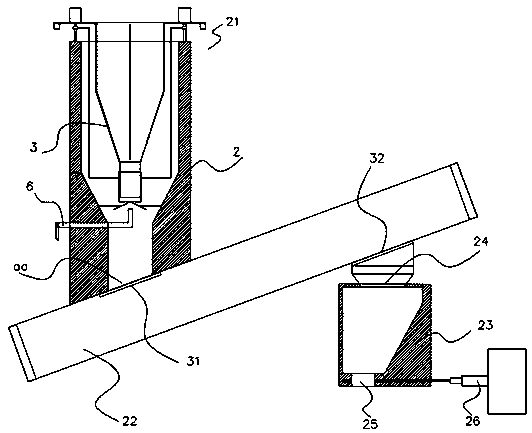 Powder cooling continuous feeding mechanism