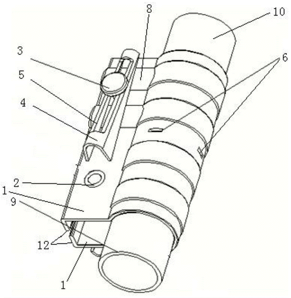 Steel pipe butting fastener based on wedge-shaped self-lock pre-tightening