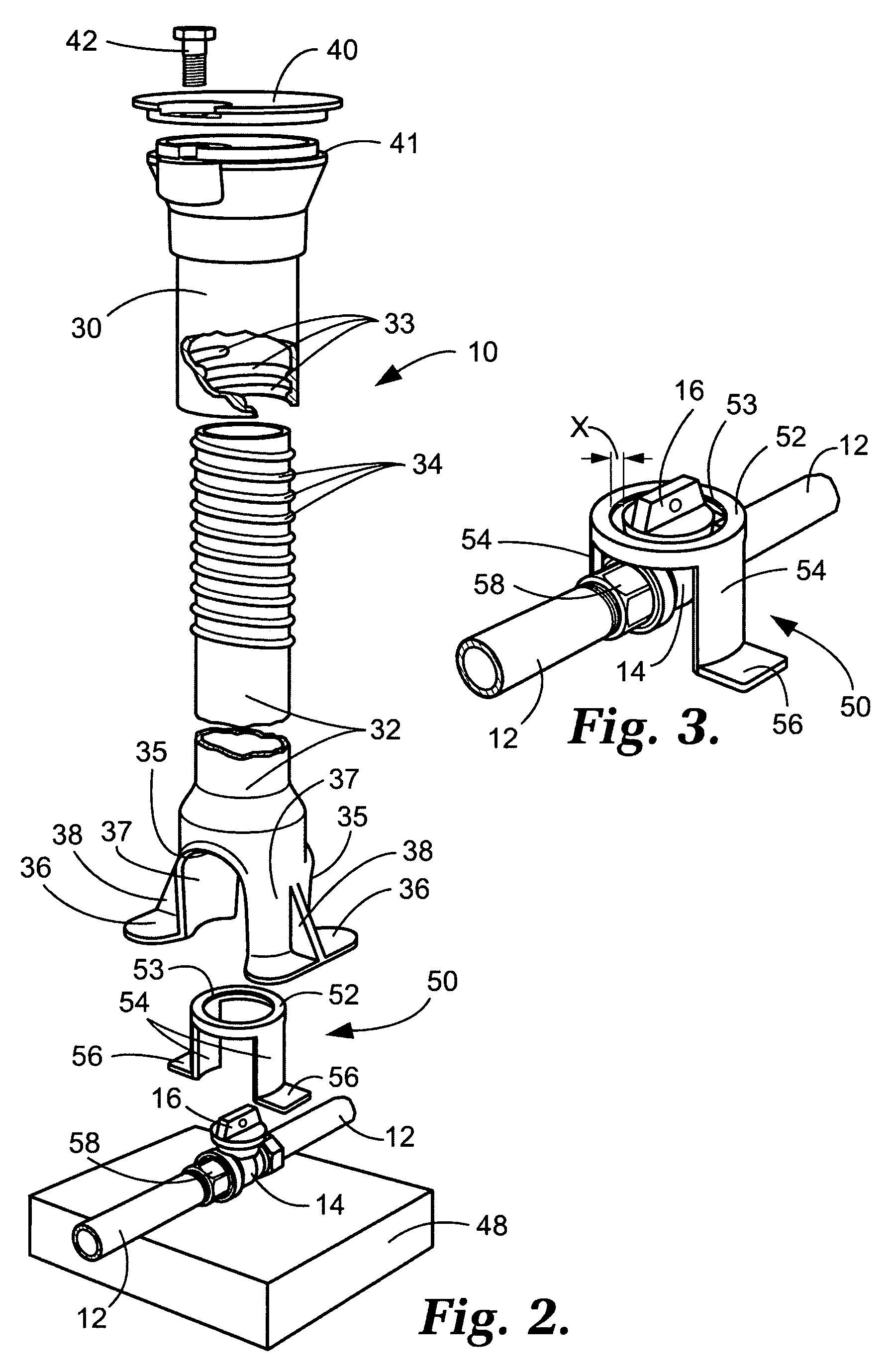 Valve key alignment assembly for curb stop box