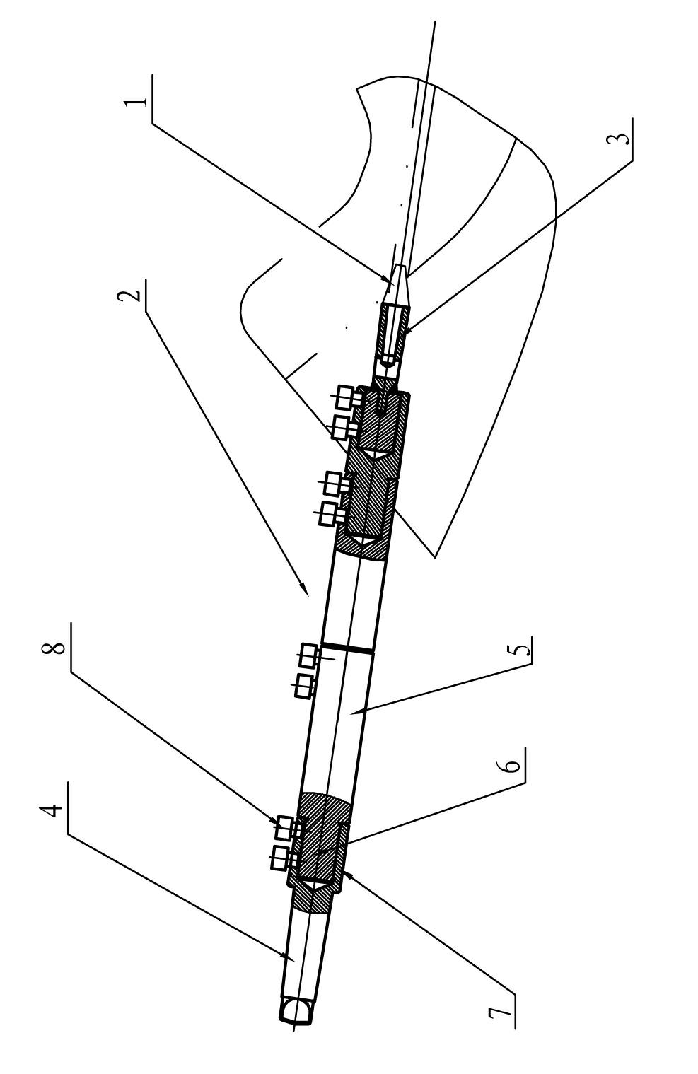 Deep hole processing method and device thereof