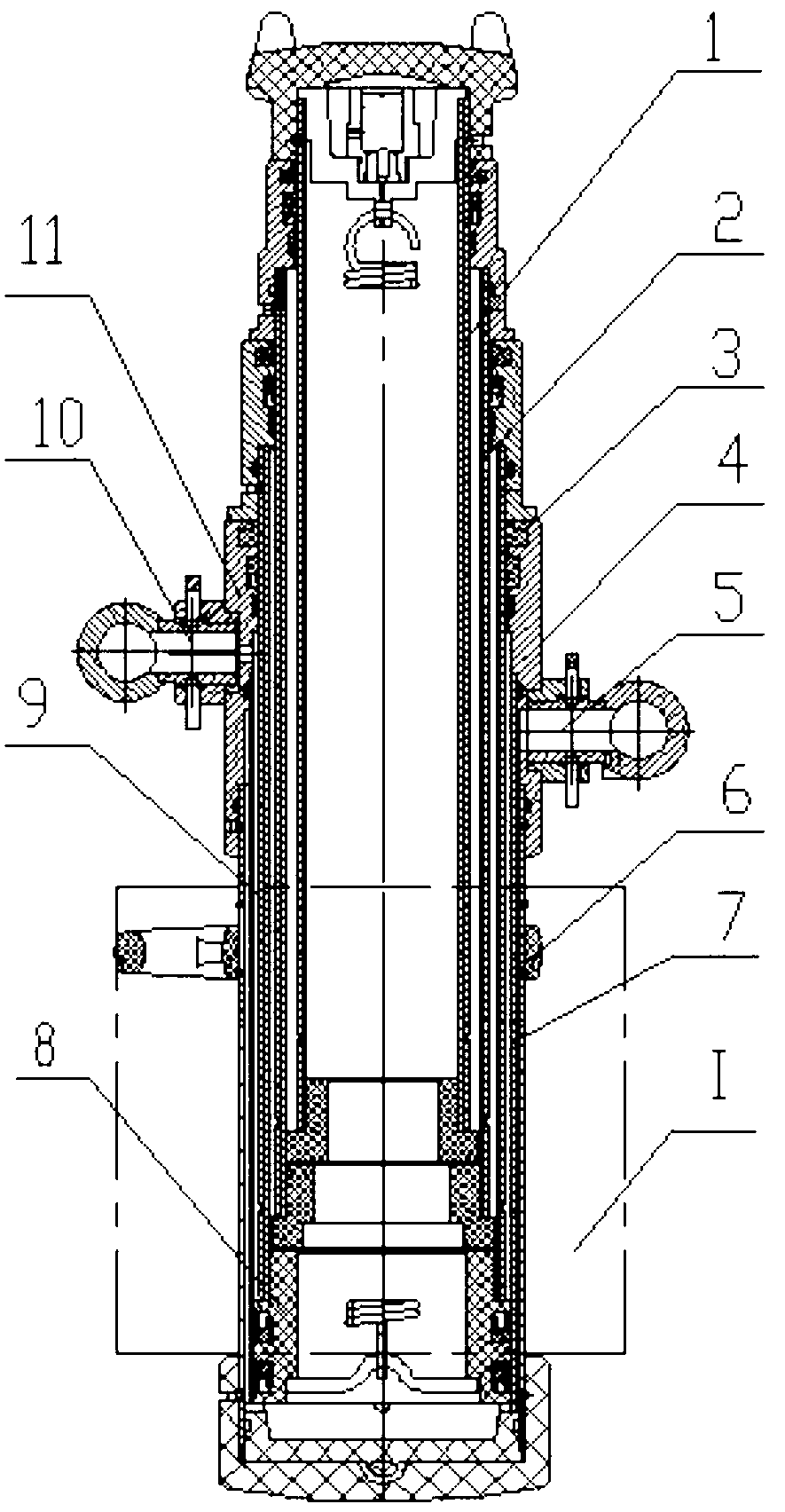 Hydraulic support column double-liquid-injection system