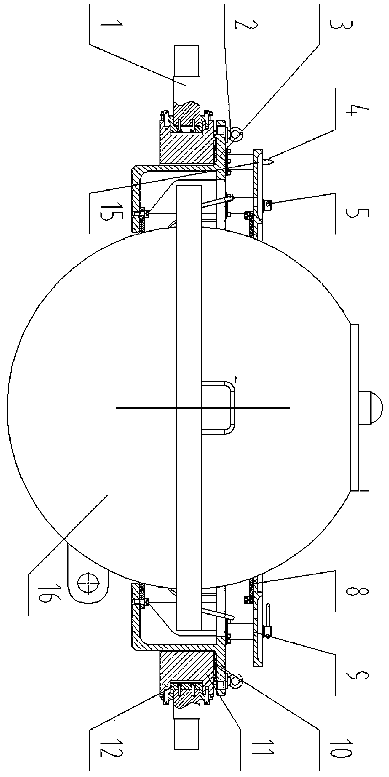 Specific stationary fixture for detecting wave buoy