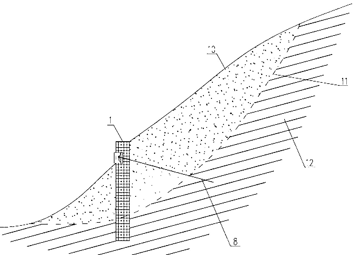 Hoop-type circular-section anchor-rod slide-resistant pile and construction method thereof