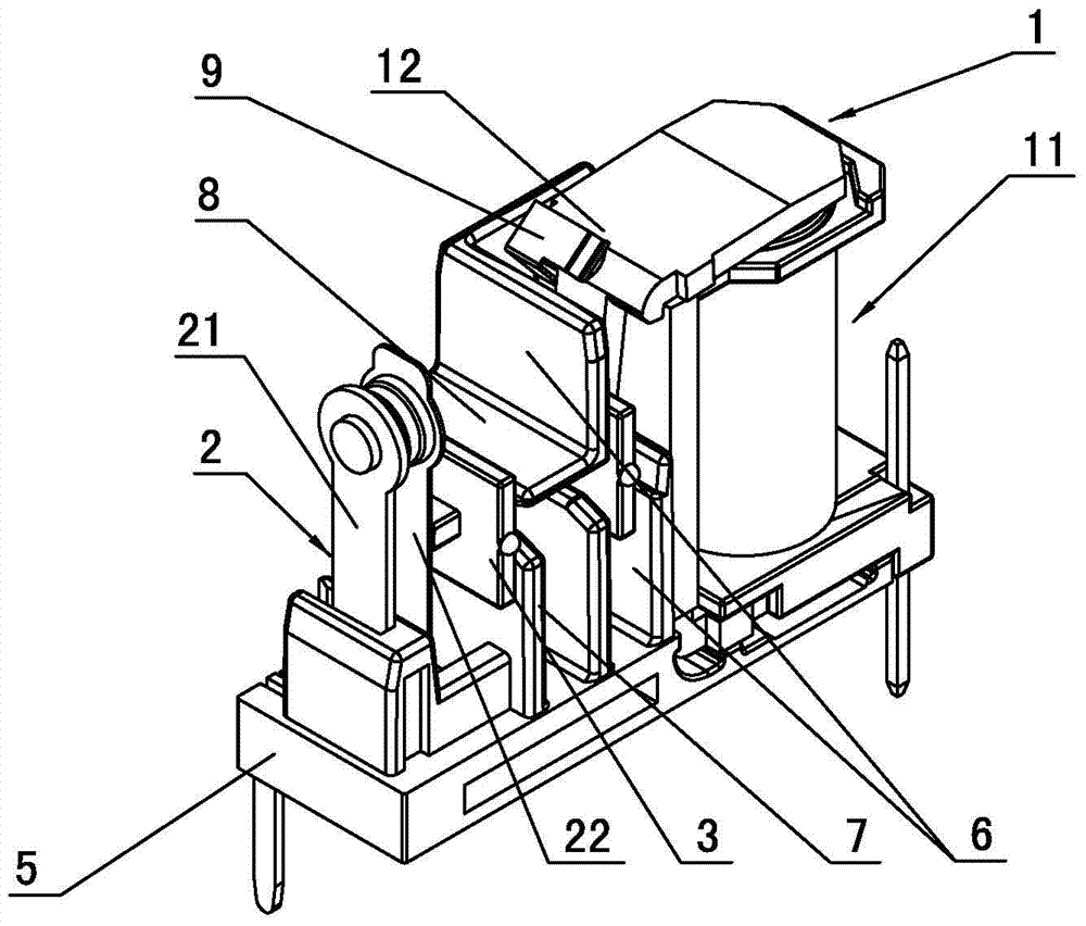 A small electromagnetic relay