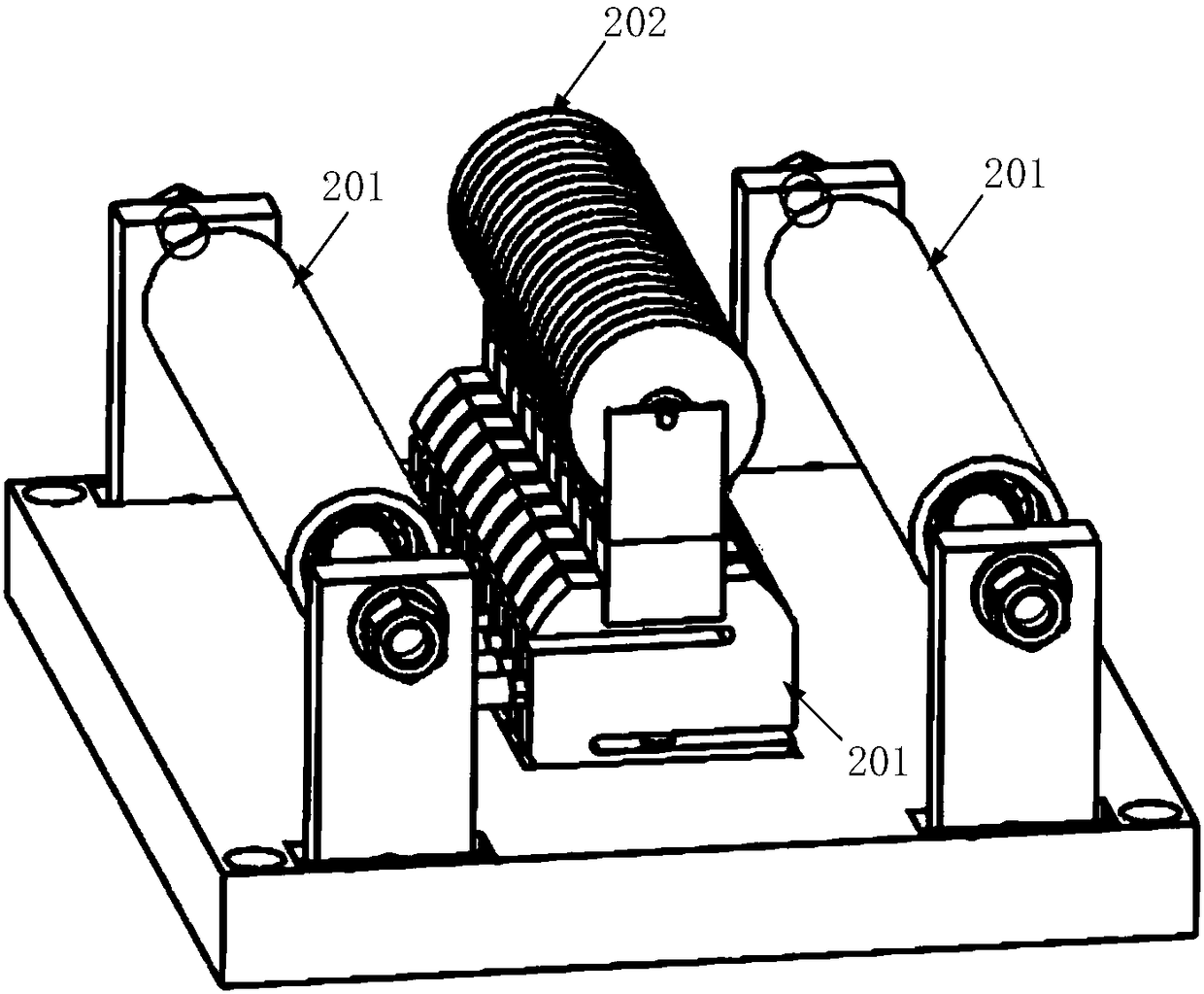 Carbon fiber winding tension modular control system and control method