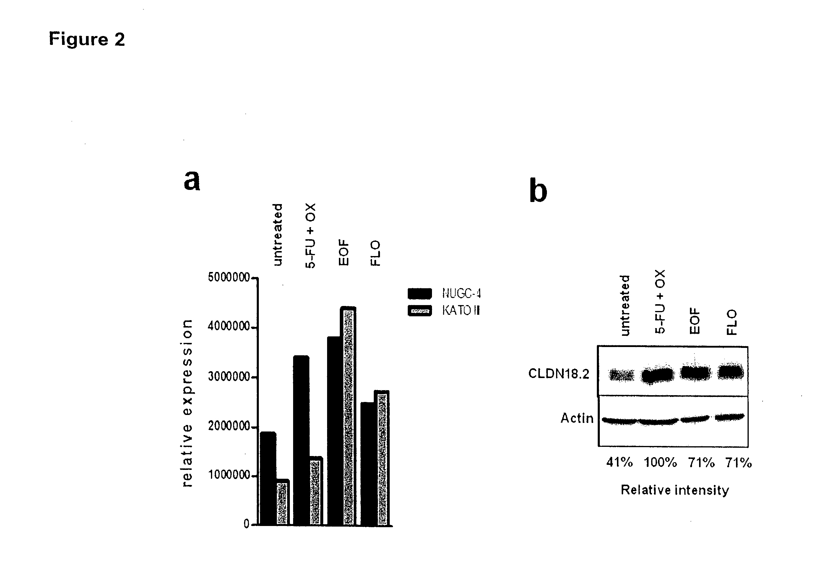 Combination therapy involving antibodies against claudin 18.2 for treatment of cancer