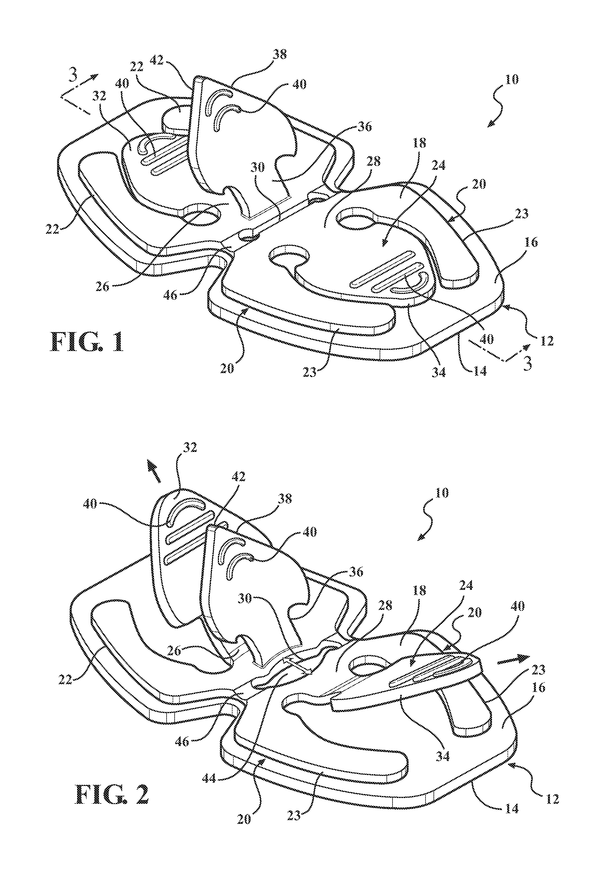 Catheter securement device with slit between first and second pull tabs