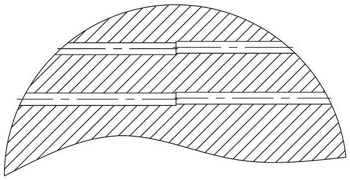 Machining method for large-length-diameter-ratio deep through holes in end face of round plate