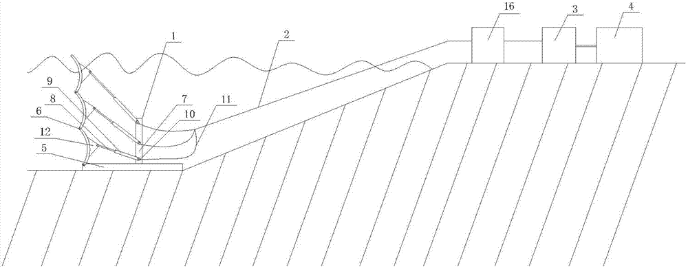 Wave power generating device