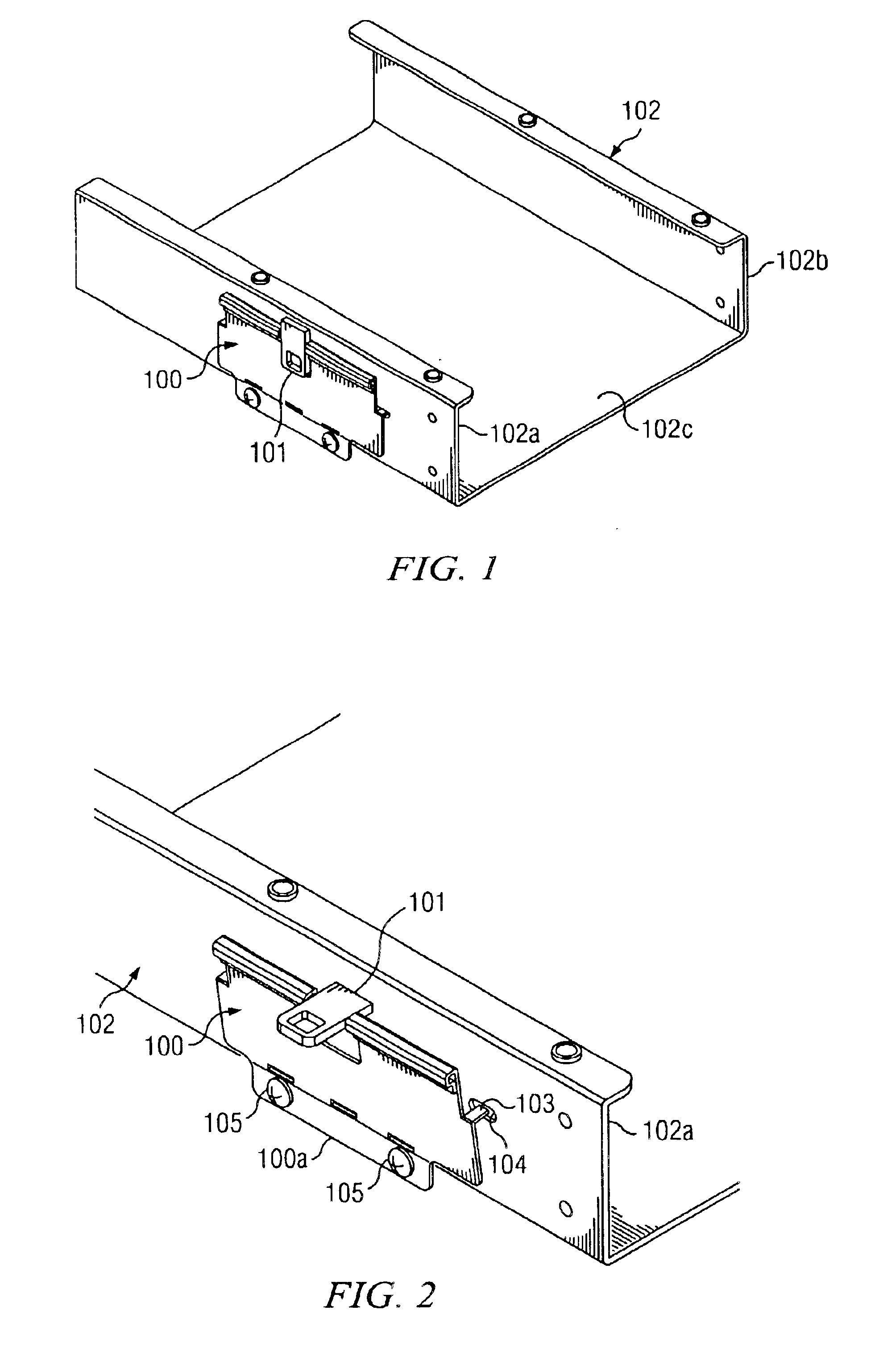 Computer drive mounting device and method