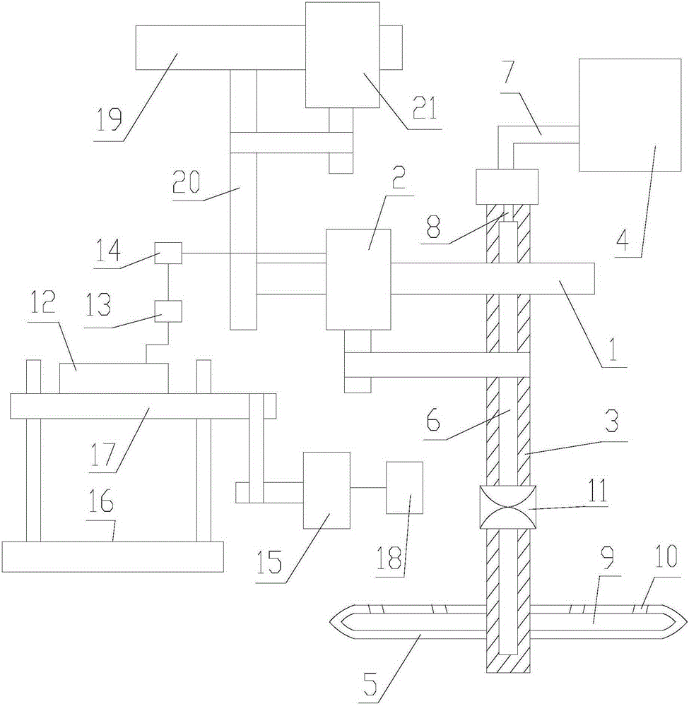 Vertical mixer for stirring sewage