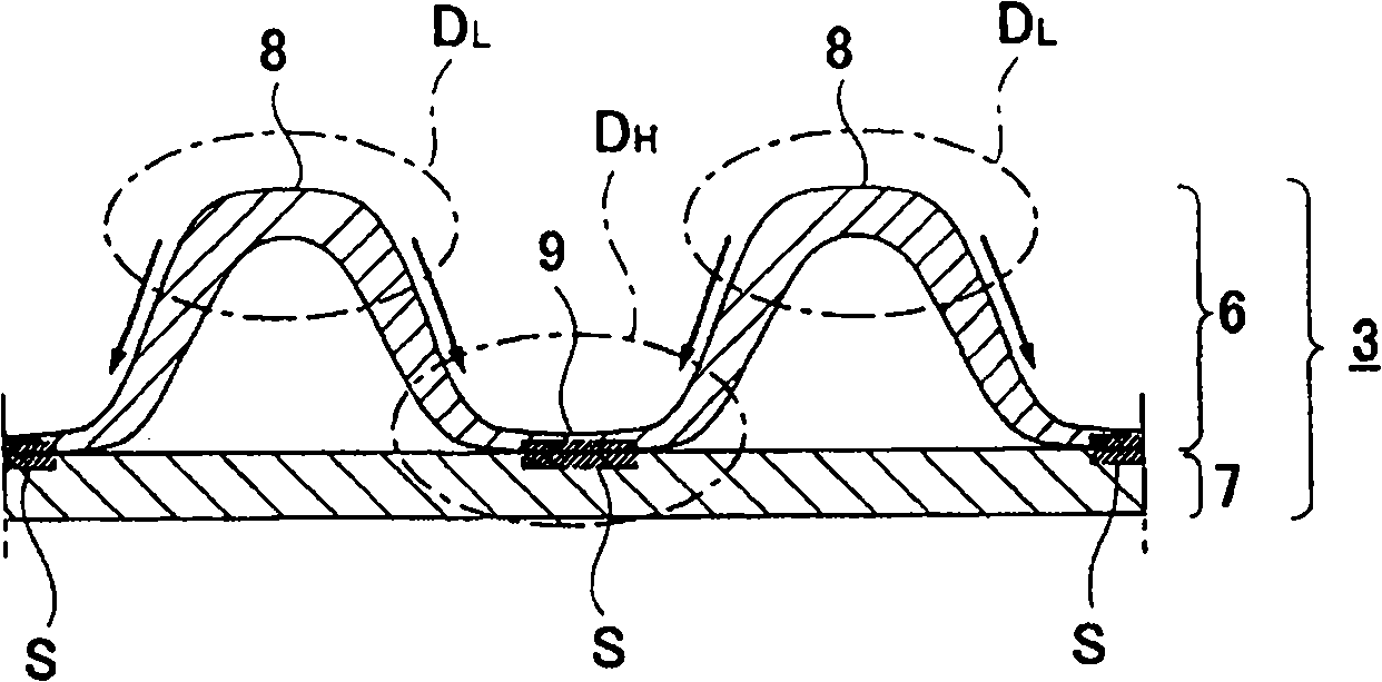 Emboss roller and method for producing surface sheet using emboss roller and absorbent article employing surface sheet
