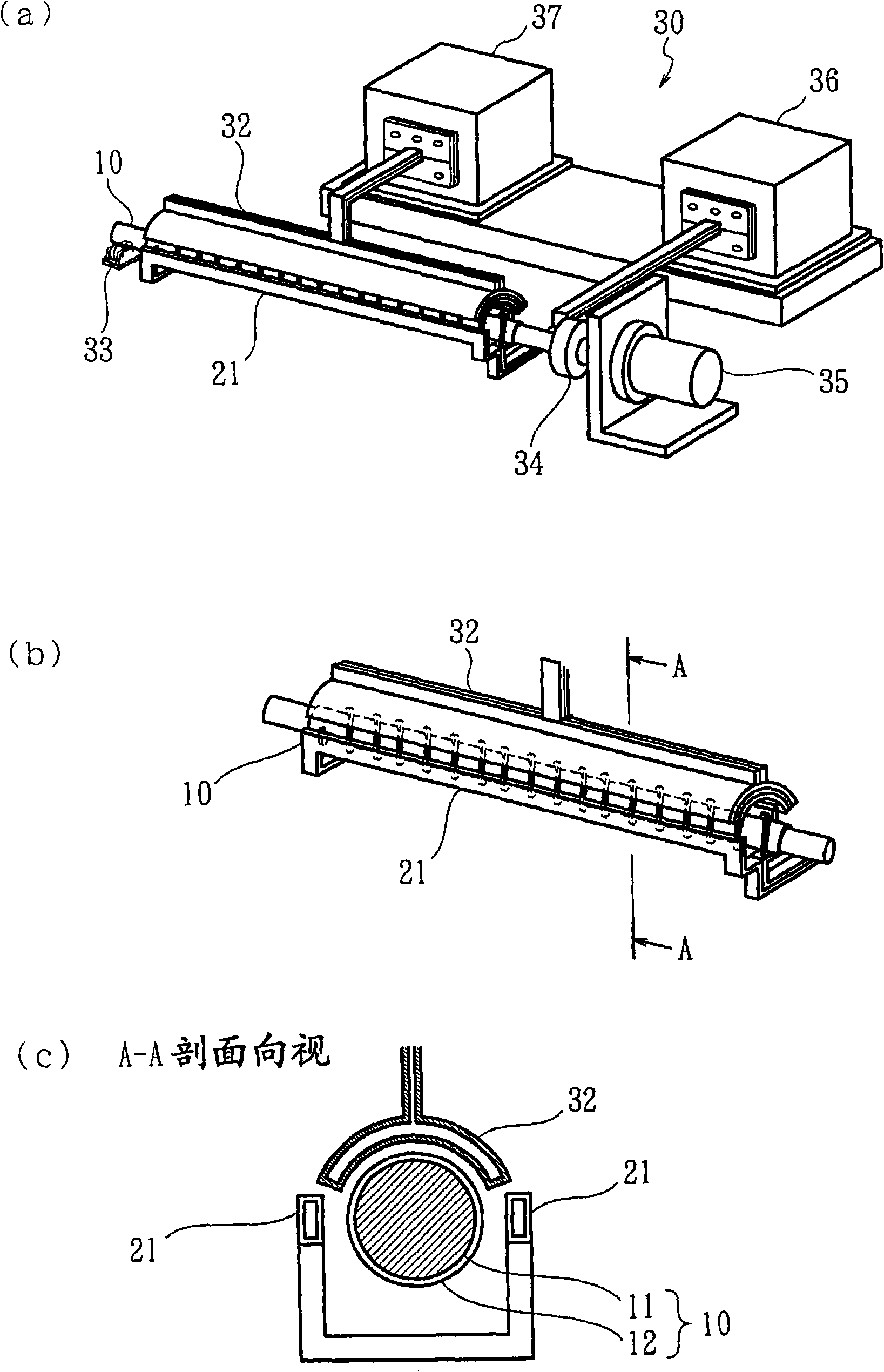 Induction heating method and apparatus for axis-shaped component with raised line