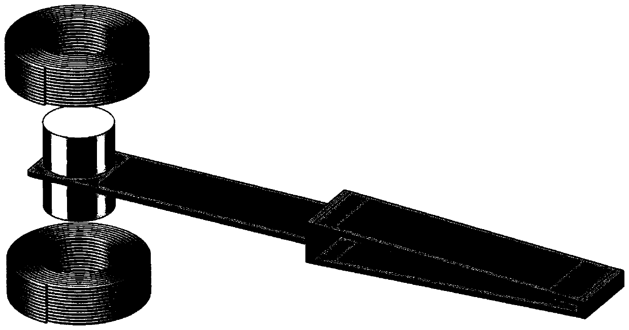 Composite vibration energy collector with conical cavity beam