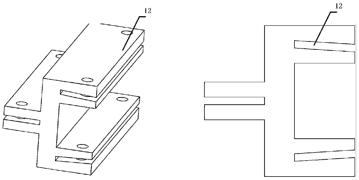 Composite vibration energy collector with conical cavity beam