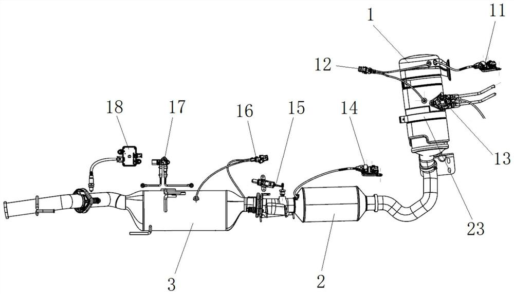 Tight coupling diesel engine exhaust aftertreatment system and method
