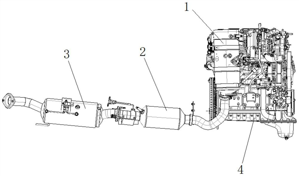 Tight coupling diesel engine exhaust aftertreatment system and method