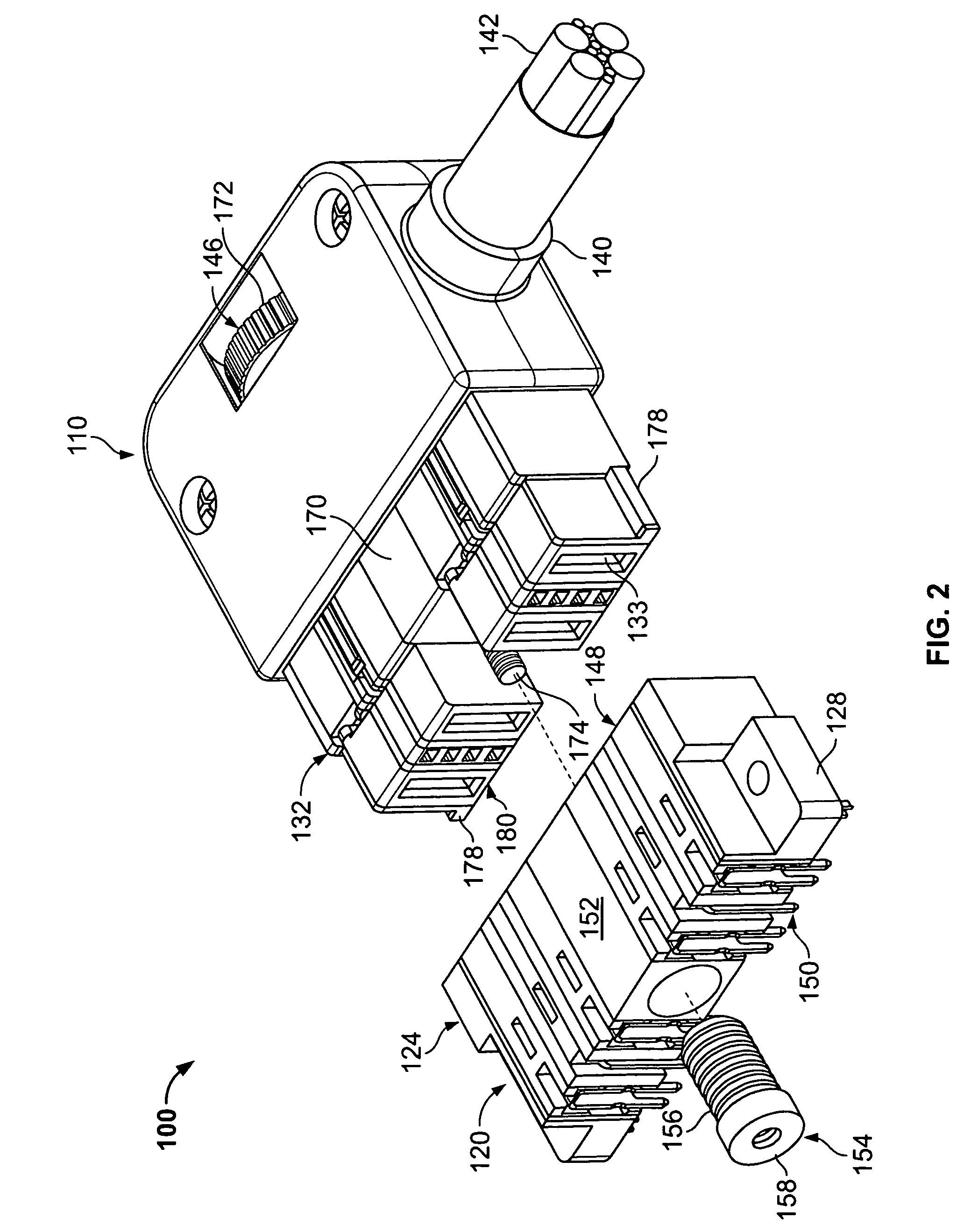 Connector with thumb screw retention member