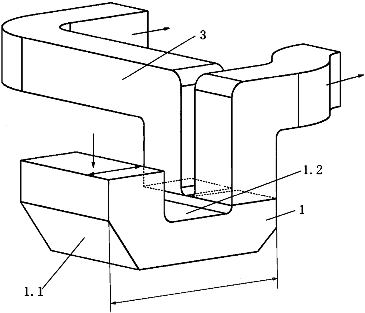 Rotary air preheater outlet flue flue gas temperature distribution device