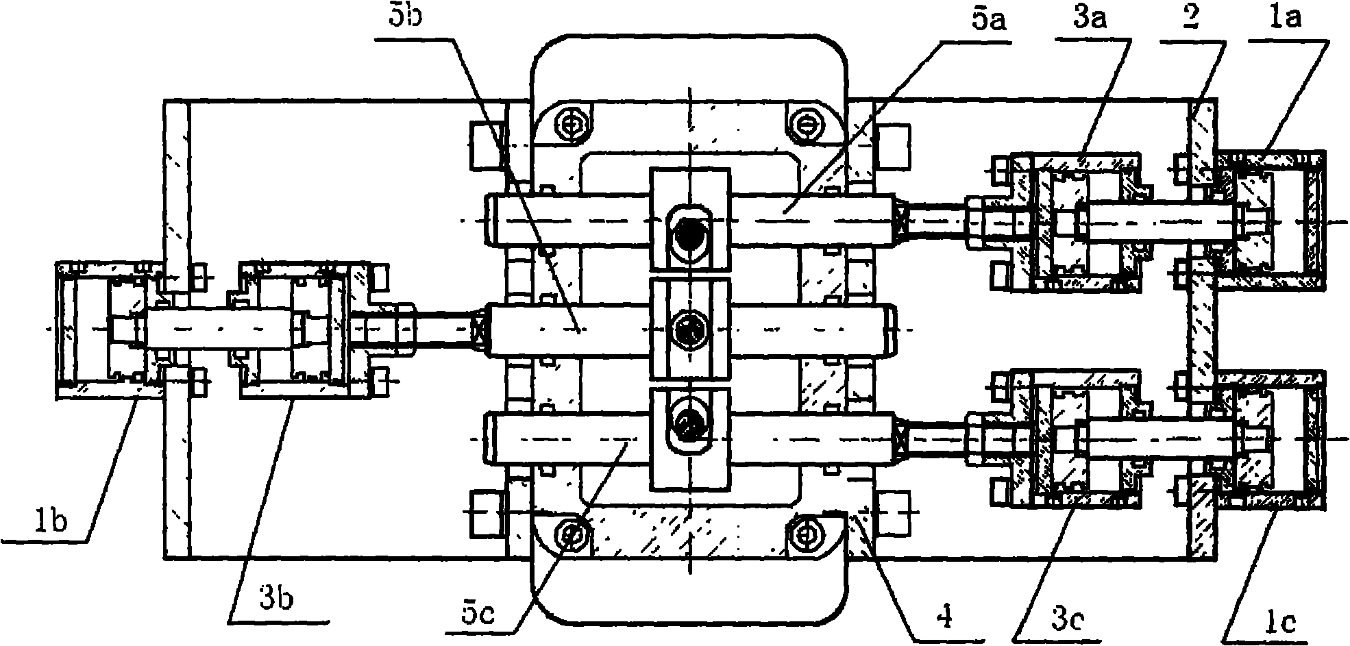Electronic control pneumatic gear shift device of beam transportation vehicle