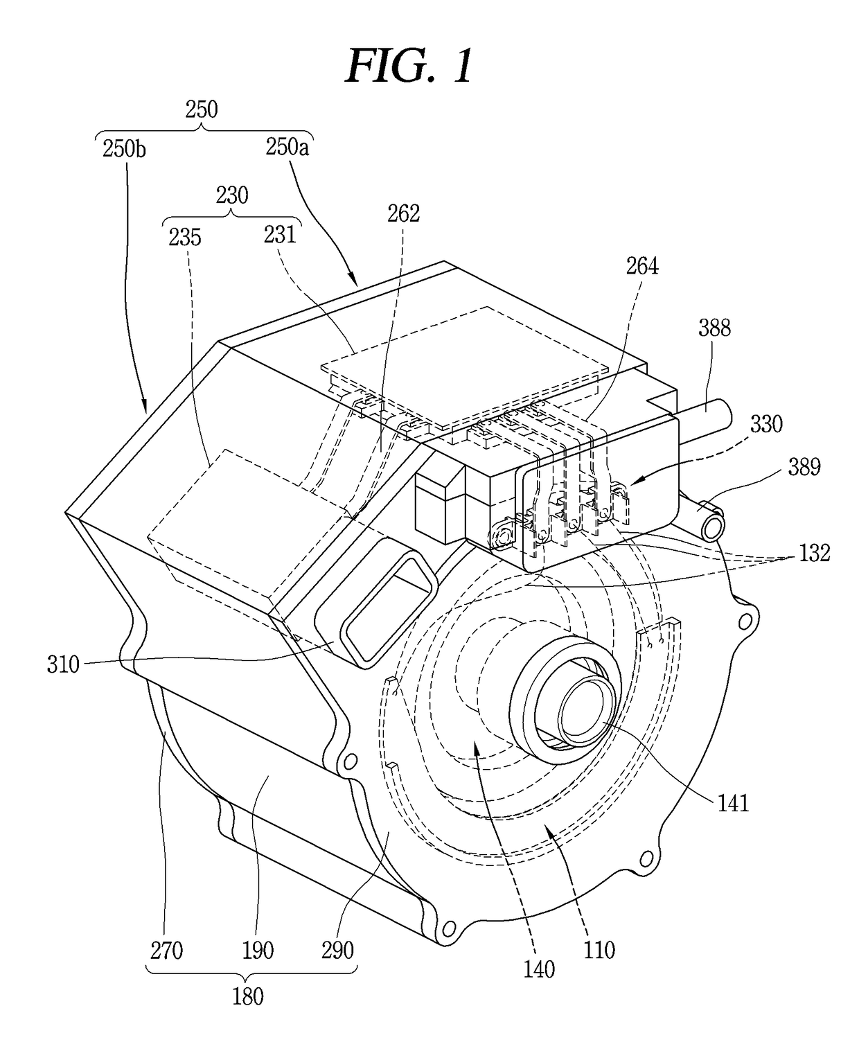 Case for electric motor