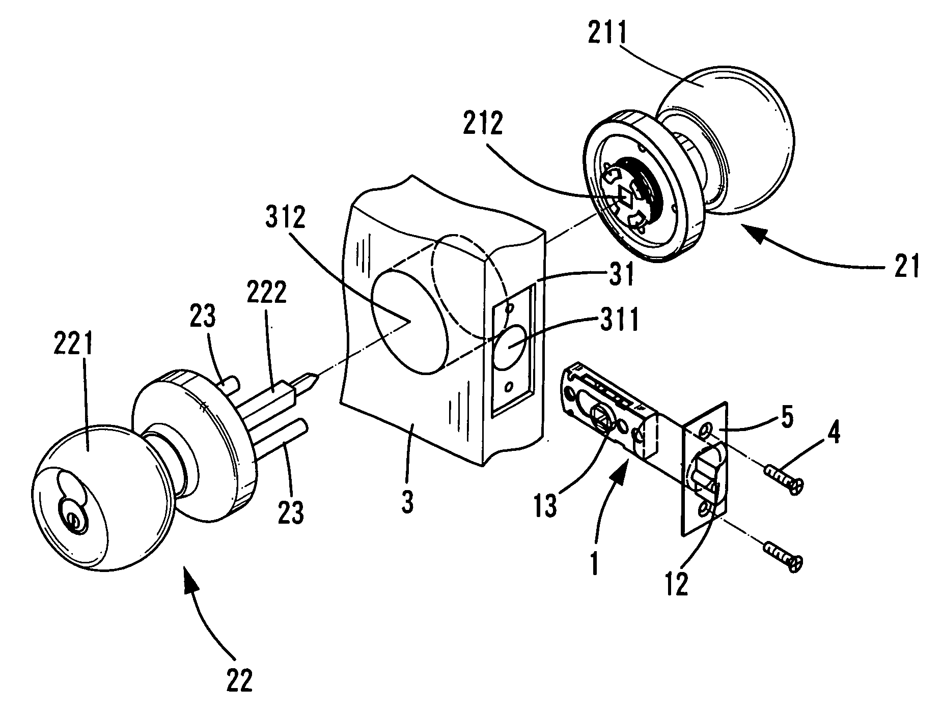 Dual backset latch assembly for lock